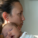 Moeder met baby, depressie na bevalling